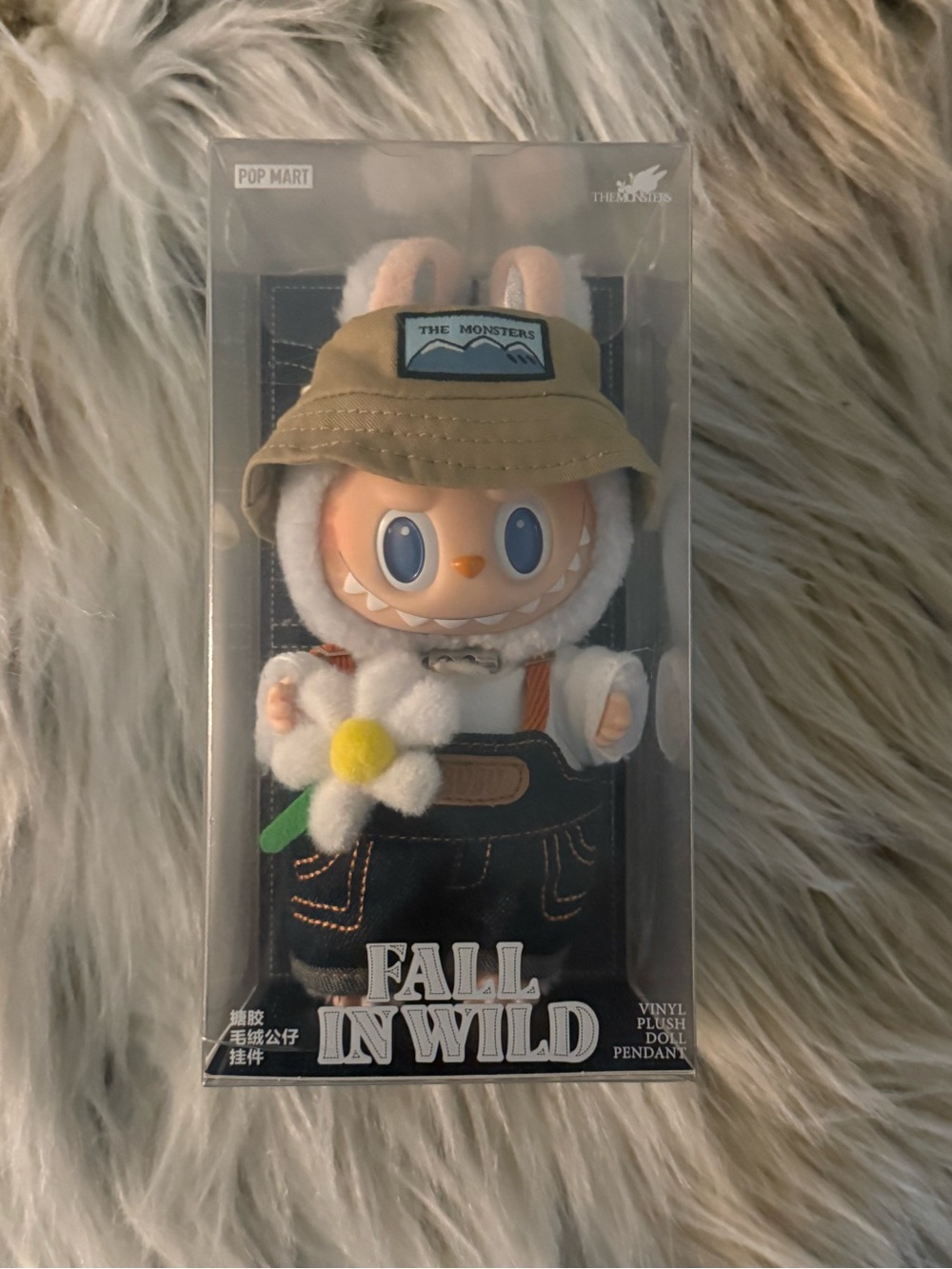 Pop Mart Fall In Wild Plush Doll - White with Tan Hat